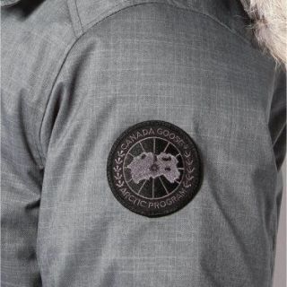 カナダグース(CANADA GOOSE)のedifice別注 canadagoose ブラックレーベルグレー サイズxs(ダウンジャケット)