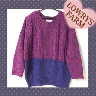 ローリーズファーム(LOWRYS FARM)のバイカラーニット(ニット/セーター)