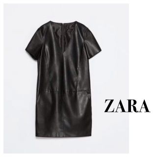 ザラ(ZARA)のZARA♡レザーボックスワンピ♡(ミニワンピース)