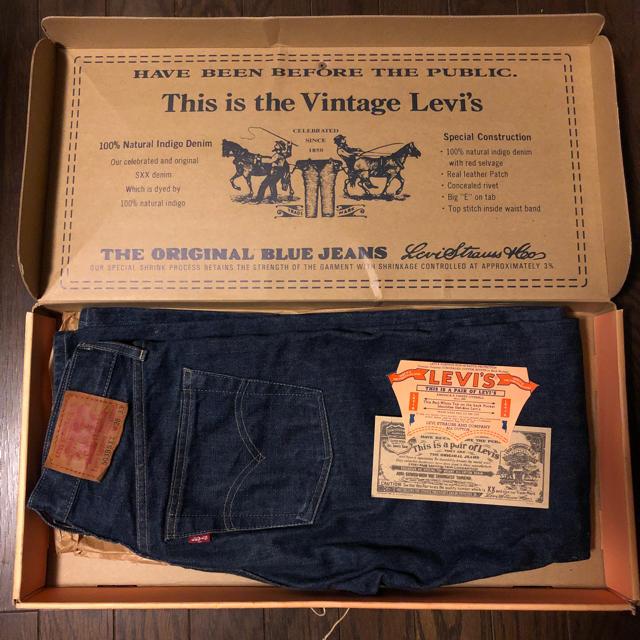 レア Levi's 503bsxx 箱入り 天然藍染