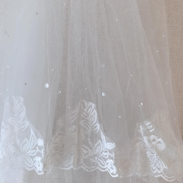 ウェデイング ロングベール クチュールナオコ ハンドメイドのウェディング(ヘッドドレス/ドレス)の商品写真