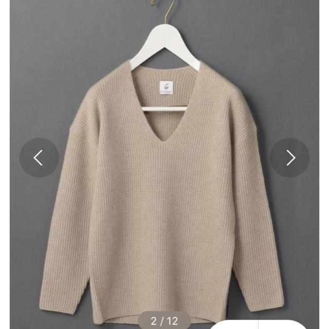 BEAUTY&YOUTH UNITED ARROWS(ビューティアンドユースユナイテッドアローズ)のROKU CASHMERE WAFFLE V-NECK ニット レディースのトップス(ニット/セーター)の商品写真