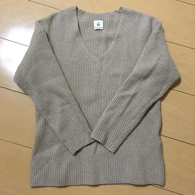 BEAUTY&YOUTH UNITED ARROWS(ビューティアンドユースユナイテッドアローズ)のROKU CASHMERE WAFFLE V-NECK ニット レディースのトップス(ニット/セーター)の商品写真