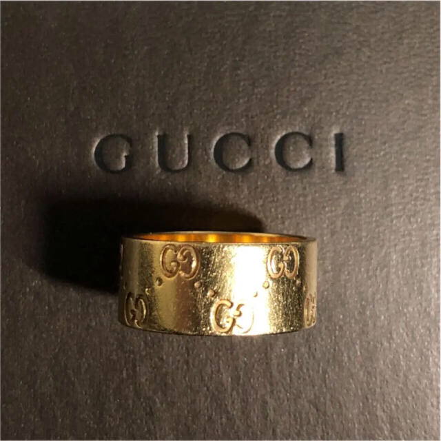 Gucci(グッチ)のGUCCI   アイコン  幅広   k18  レディースのアクセサリー(リング(指輪))の商品写真