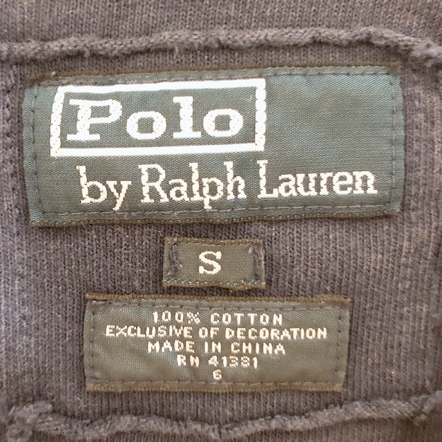 POLO RALPH LAUREN(ポロラルフローレン)のレア【ポロラルフローレン】デザイン 長袖 ポロシャツ ラガーシャツ メンズのトップス(ポロシャツ)の商品写真