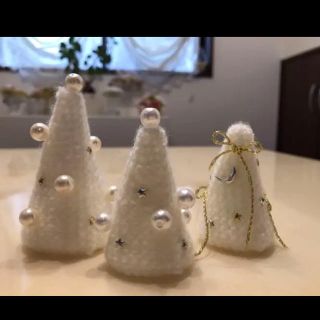 クリスマス♡編みぐるみ♡クリスマスツリー♡ホワイトクリスマス(あみぐるみ)