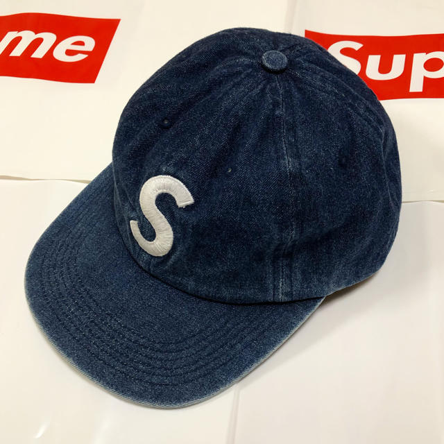 washed denim s logo 6panel