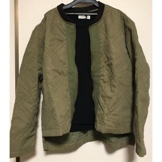 ザラ(ZARA)のキルティングジャケット カーキ M(ブルゾン)