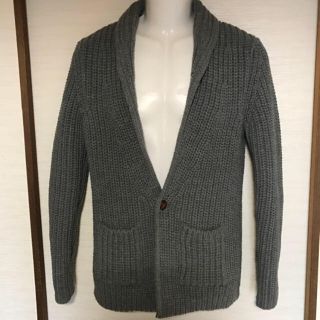 ザラ(ZARA)の美品◆ザラZARAショールカラーウールニットカーディガンM(カーディガン)