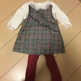 ザラキッズ(ZARA KIDS)のZARA ザラベビー ガール 女の子 グレンチェック ワンピース♡ 70(ワンピース)