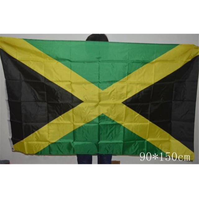 【タペストリー】ジャマイカ　国旗 ハンドメイドのインテリア/家具(インテリア雑貨)の商品写真