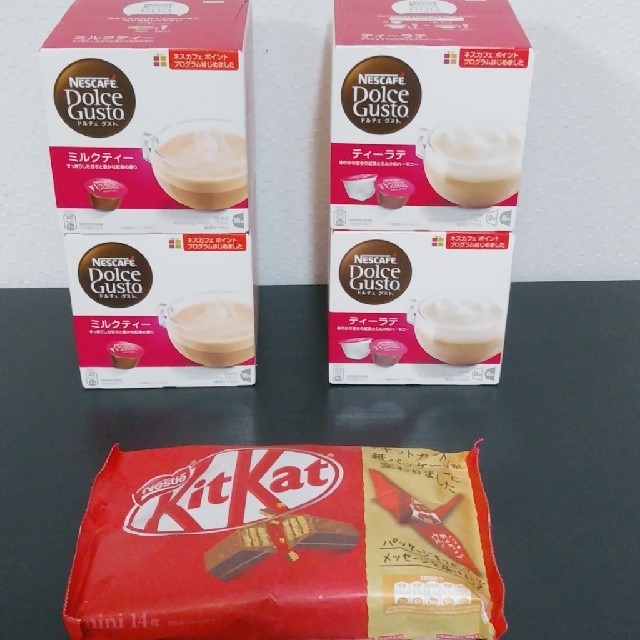 Nestle(ネスレ)のネスレ　ドルチェグスト　ミルクティー　ティーラテ　キットカット　セット 食品/飲料/酒の飲料(その他)の商品写真