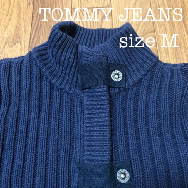 TOMMY HILFIGER(トミーヒルフィガー)のTOMMY JEANS ニット カーディガン　size M レディースのトップス(ニット/セーター)の商品写真