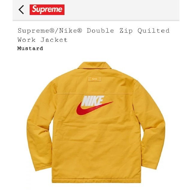 【M】18 Supreme Nike double zip up  jacket