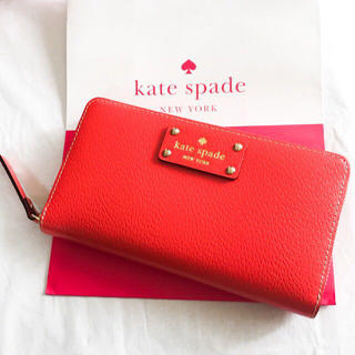 ケイトスペードニューヨーク(kate spade new york)のkate spade 赤色 長財布(財布)