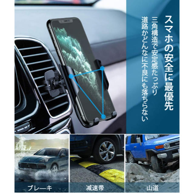車載ホルダー☆スマホホルダー 自動車/バイクの自動車(車内アクセサリ)の商品写真