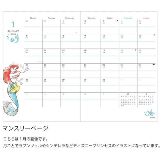 Disney アートプリントジャパン 2020年手帳 ガントチャート Disney アートプリントジャパン 2020年手帳 ガントチャート