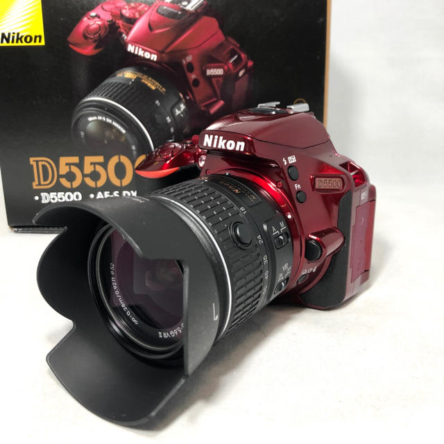 Nikon D5500 18-55 VRⅡ KIT希少レッド475ショット極上品デジタル一眼