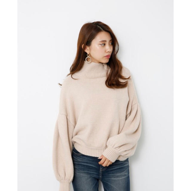 リエンダ 新品タグ付きM／N Tuck Shoulder Knit TOP