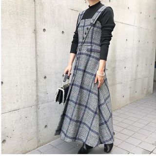 ザラ(ZARA)の新品☆bonny☆ツイードチェックワンピース(ロングワンピース/マキシワンピース)