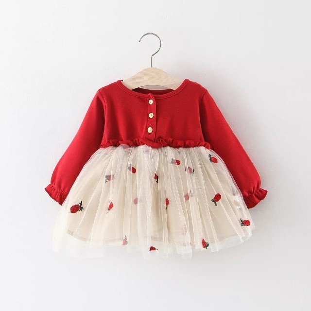 ★可愛いパイナップルワンピース90★ キッズ/ベビー/マタニティのキッズ服女の子用(90cm~)(ワンピース)の商品写真