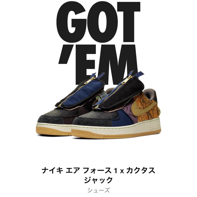 ナイキ×トラヴィス エアフォース1 カクタスジャック サイズus9