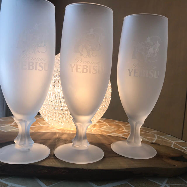 EVISU(エビス)のエビスビールオリジナルフロストグラス　3客セット インテリア/住まい/日用品のキッチン/食器(グラス/カップ)の商品写真