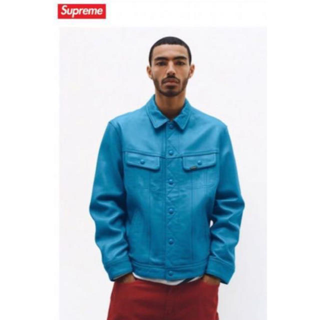 Supreme(シュプリーム)のSupreme 18AW Leather Trucker Jacket 登坂 メンズのジャケット/アウター(レザージャケット)の商品写真