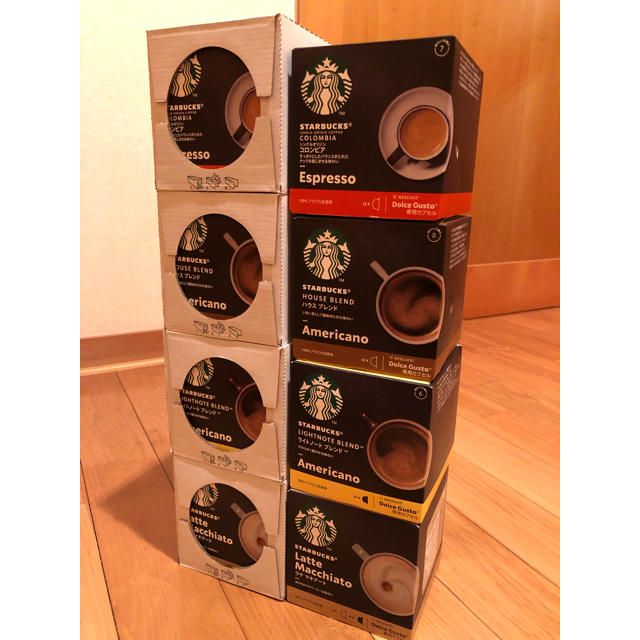 Starbucks Coffee(スターバックスコーヒー)のネスカフェ ドルチェ グスト12箱、スターバックス購入価格 11,160円分 食品/飲料/酒の飲料(コーヒー)の商品写真