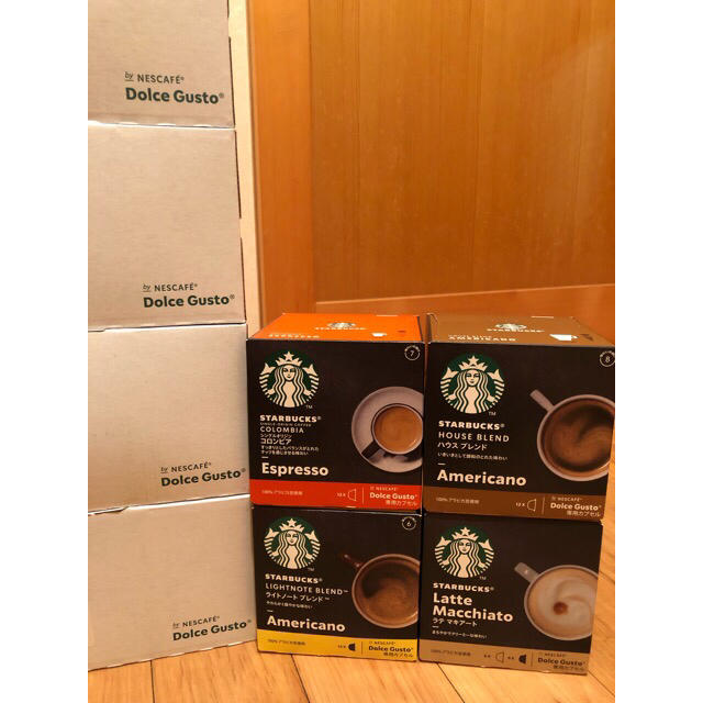 Starbucks Coffee(スターバックスコーヒー)のネスカフェ ドルチェ グスト12箱、スターバックス購入価格 11,160円分 食品/飲料/酒の飲料(コーヒー)の商品写真