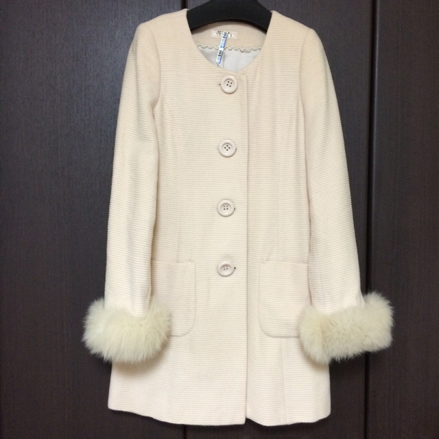 LAISSE PASSE(レッセパッセ)の♡レッセパッセ  ノーカラーコート♡ レディースのジャケット/アウター(ロングコート)の商品写真