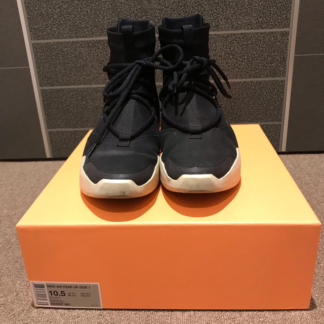 FEAR OF GOD(フィアオブゴッド)の【マサル様専用】AIR FEAR OF GOD 1 VINTAGE BLACK メンズの靴/シューズ(スニーカー)の商品写真