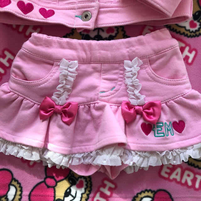 EARTHMAGIC(アースマジック)の発送前値下げ！セットアップ☆100㎝ キッズ/ベビー/マタニティのキッズ服女の子用(90cm~)(ジャケット/上着)の商品写真