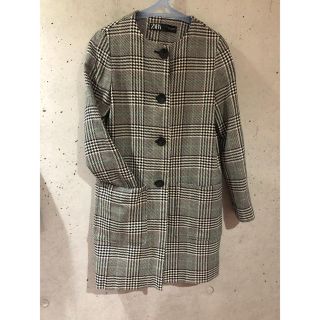 ザラ(ZARA)のZARA チェック柄　コート(ロングコート)