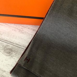 エルメス(Hermes)のエルメス　カシミアシルクマフラー　Hロゴ (マフラー)