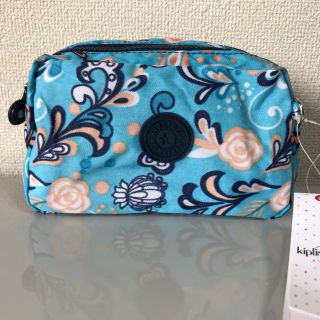 キプリング(kipling)のキプリング ポーチ　手持ちバック化粧品バック防水生地ファスナータイプマンキー付き(ハンドバッグ)