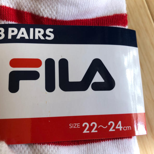 FILA(フィラ)の新品未着用　フィラ　スニーカーソックス　ジュニア用　size22〜24 キッズ/ベビー/マタニティのこども用ファッション小物(靴下/タイツ)の商品写真