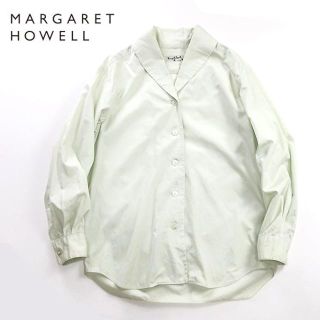 マーガレットハウエル(MARGARET HOWELL)のマーガレットハウエル　ショール襟◎シャツジャケット(シャツ/ブラウス(長袖/七分))