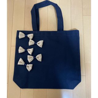 ベージュリボンの華やかリボンバッグ♡ハンドメイド(バッグ)