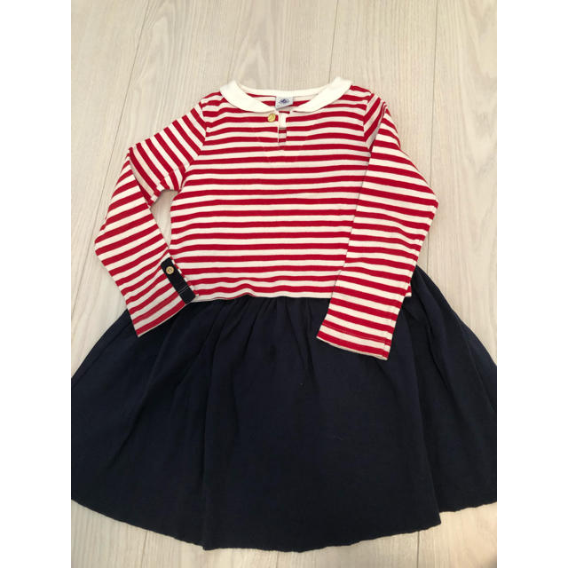 PETIT BATEAU(プチバトー)のプチバトー   ワンピース3点セット 5〜6歳用 キッズ/ベビー/マタニティのキッズ服女の子用(90cm~)(ワンピース)の商品写真