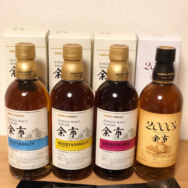 爆安プライス 余市蒸溜所限定ウイスキー500ml 4本セット 食品/飲料/酒