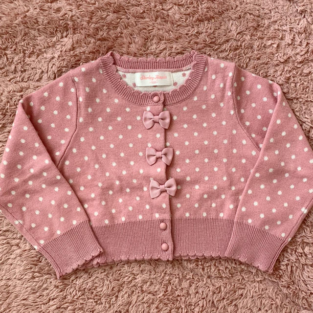 Shirley Temple(シャーリーテンプル)のシャーリーテンプル🎀ドットカーディガン 100 キッズ/ベビー/マタニティのキッズ服女の子用(90cm~)(カーディガン)の商品写真