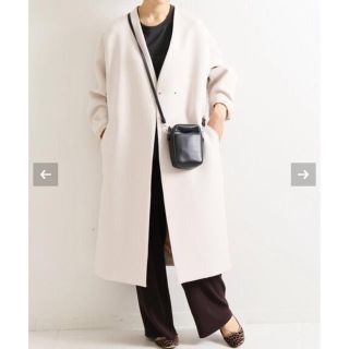 イエナ(IENA)のＩＥＮＡ トリプルクロスＶネックコート　2019ＡＷ　新品34サイズ(ロングコート)