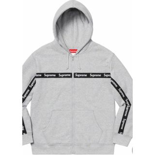 シュプリーム(Supreme)のsupreme text stripe zip up hooded(パーカー)