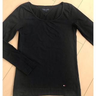 トミーヒルフィガー(TOMMY HILFIGER)のTOMMY HILFIGER カットソー　S ブラック(カットソー(長袖/七分))