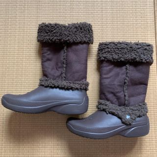 クロックス(crocs)のクロックス　ブーツ　W8  ブラウン(ブーツ)