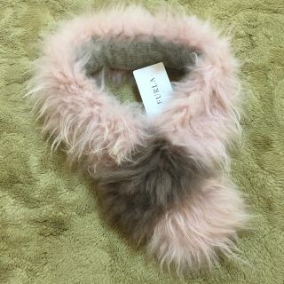 フルラ(Furla)のFURLA フルラ カシミアファー ピンク ティペット(マフラー/ショール)