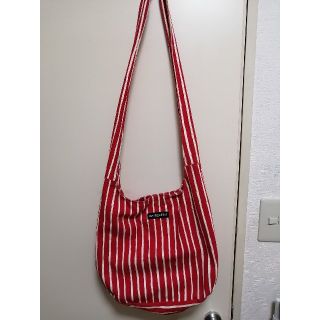 マリメッコ(marimekko)の【みー様専用】marimekko ショルダーバッグ　赤白ストライプ(ショルダーバッグ)