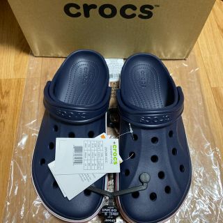 クロックス(crocs)のクロックス28cm ネイビー　新品未使用タグ付(サンダル)