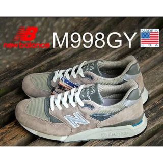 ニューバランス(New Balance)のニューバランス 998 グレー 25.5センチ(スニーカー)